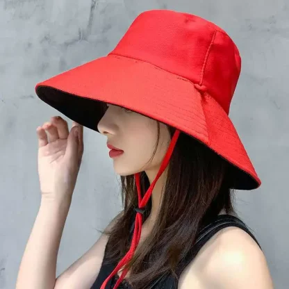 Foldable Dual-Tone Bucket Hat - Image 4