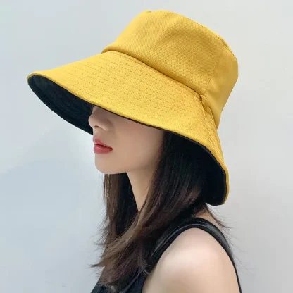 Foldable Dual-Tone Bucket Hat - Image 6