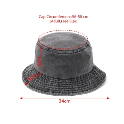 Vintage-Like Denim Bucket Hat - Image 5
