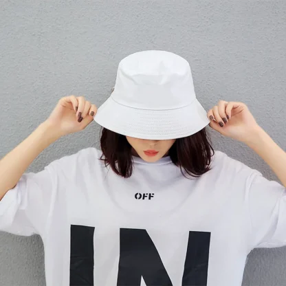 Classic Solid Color Bucket Hat - Image 3