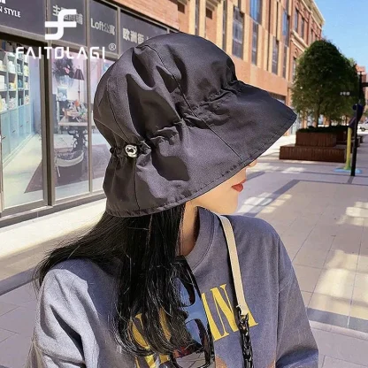 Chic Drawstring Bucket Hat