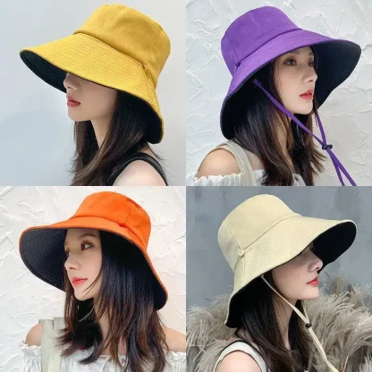 Wide Brim Summer Bucket Hat - Image 3