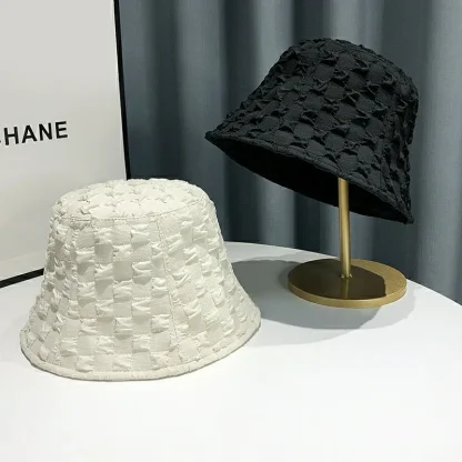 Trendy Textured Bucket Hat - Image 2