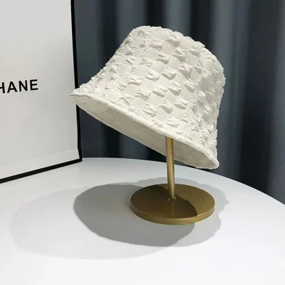 Trendy Textured Bucket Hat - Image 4