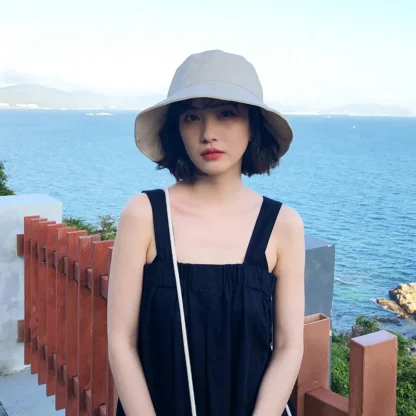 Chic Solid Color Bucket Hat - Image 4