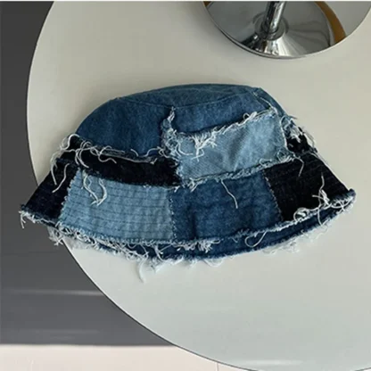 Chic Retro Denim Bucket Hat - Image 6