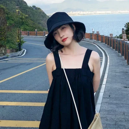 Chic Solid Color Bucket Hat - Image 2