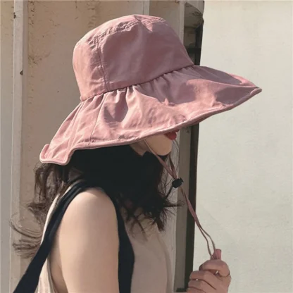 Sunshade Big Brim Bucket Hat - Image 4