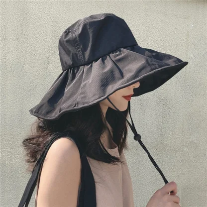 Sunshade Big Brim Bucket Hat - Image 5