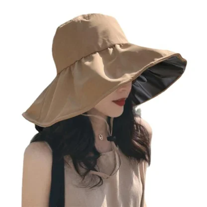 Sunshade Big Brim Bucket Hat - Image 6