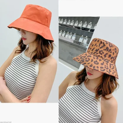 Beach Flat Top Sun Bucket Hat - Image 4