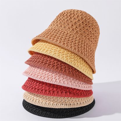 Chic Crochet Sun Visor Bucket Hat - Image 6