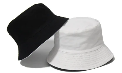 Trendy Black Two-Sided Bucket Hat