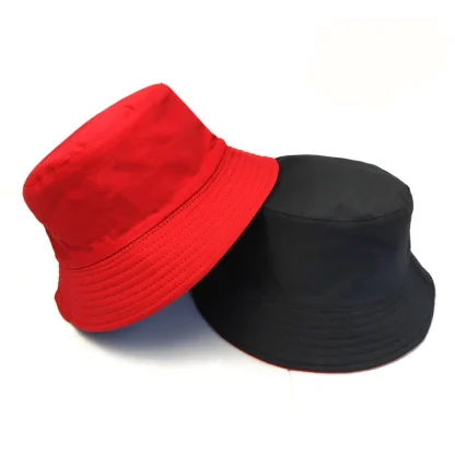 Trendy Black Two-Sided Bucket Hat - Image 6