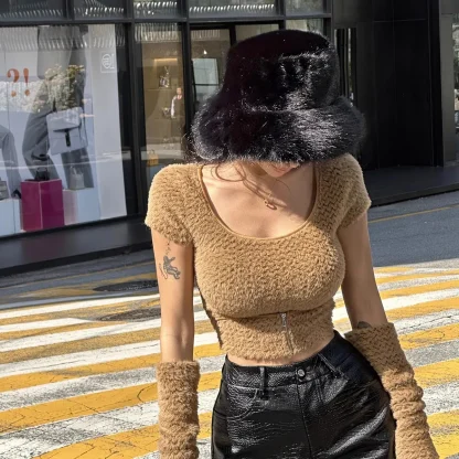 Cozy Chic Fluffy Bucket Hat - Image 3