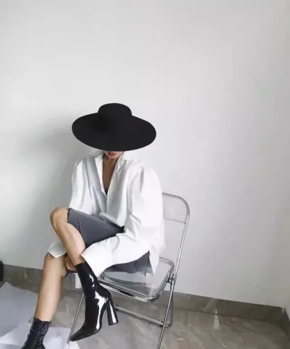 Wide Brim Jazz Bucket Hat - Image 3