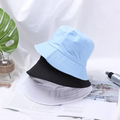 Plain Color Bucket Hat - Image 4