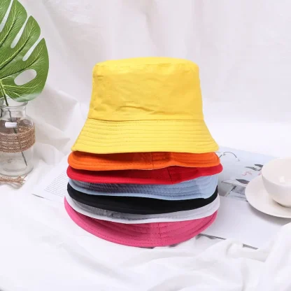 Plain Color Bucket Hat - Image 2
