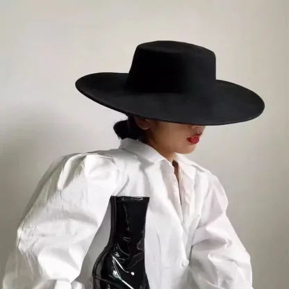 Wide Brim Jazz Bucket Hat - Image 4