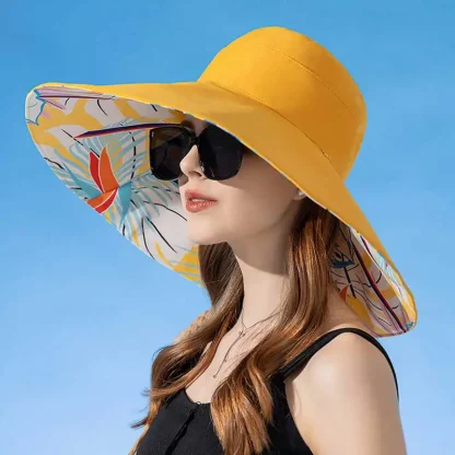 Large Brim Sunshade Bucket Hat - Image 3