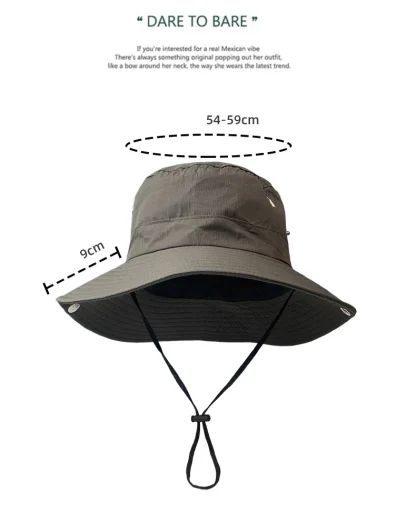 Mesh Sun Protection Bucket Hat - Image 7