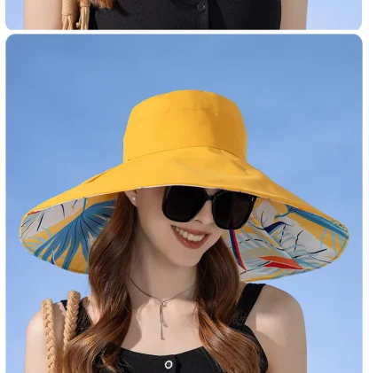 Large Brim Sunshade Bucket Hat - Image 4
