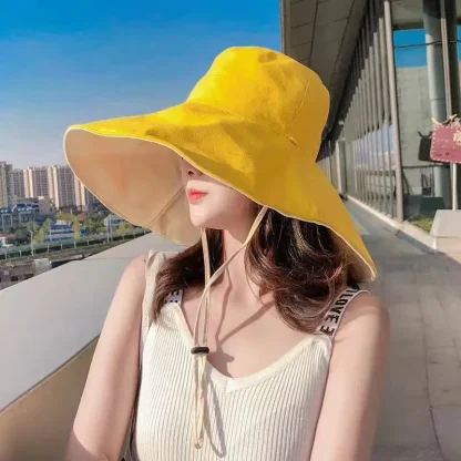 Foldable Summer Beach Bucket Hat - Image 2