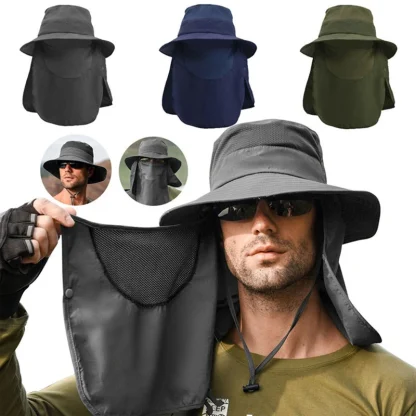 Adjustable Sun Protection Bucket Hat - Image 7