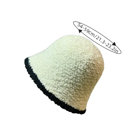 Solid Color Warm Bucket Hat - Image 7
