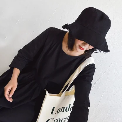 Denim Fashion Bucket Hat - Image 6