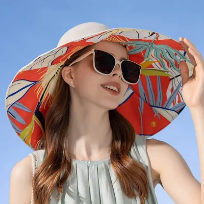 Large Brim Sunshade Bucket Hat - Image 2