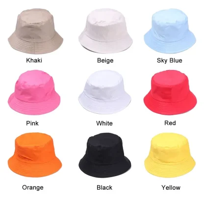 Plain Color Bucket Hat - Image 6