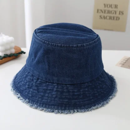 Denim-like Sunshade Bucket Hat
