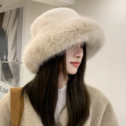 Luxury Fluffy Bucket Hat - Image 3