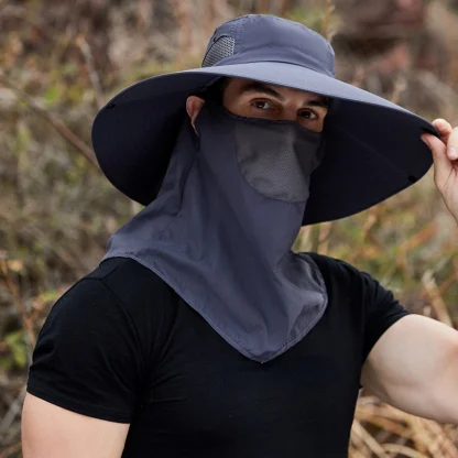 Foldable Big Brim Bucket Hat - Image 2