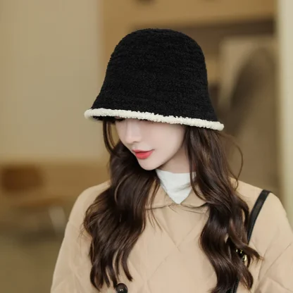 Solid Color Warm Bucket Hat
